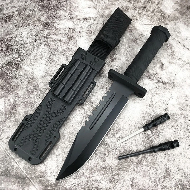 Survival Knife Fixed Blade Large 31cm Knife Heavy Hunting Fire Starter Outdoors - image 1 of 4