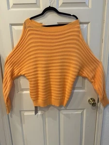 EMERY ROSE Damen orange Langarm Fledermaus Pullover - Gr. LG - brandneu mit Etikett - Bild 1 von 4