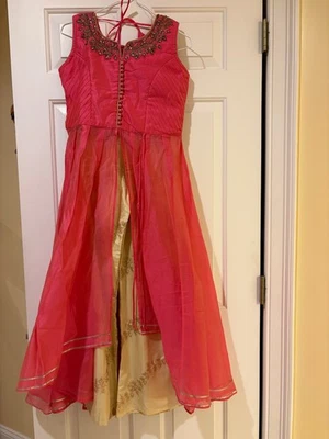 Indio étnico elegante algodón elegante conjunto nuevo oro rosa talla 34 Foto 1 de 3