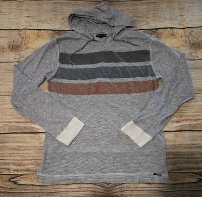 Толстовка с капюшоном мужская большая в полоску с длинным рукавом легкая пляжная  - Изображение 1 из 4