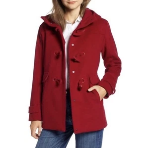 Pendleton Wool Toggle Tassel Hooded Peacoat Jacket Coat Red Women’s Sz XXL - Picture 1 of 9