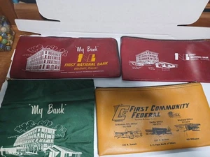 4 Vintage Banktaschen Winfield Kansas 1st National 1st Federal - Bild 1 von 5