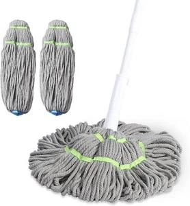 Self Wringing Mop for Floor Cleaning, Long Handled Twist Mop with 2 - Picture 1 of 6