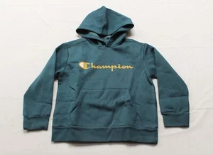 Champion Unisex Kids' Powerblend Classic Script Hoodie DP3 Teal Size 5 NWT - Picture 1 of 6