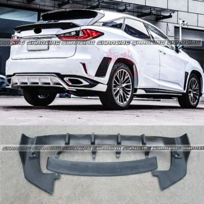 Kit de carrocería difusor labial parachoques trasero sin pintar para Lexus RX350 450 2016-2019 4X Foto 1 de 4