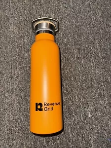 Revenue Grind BPA Free 21 oz Water Bottle Stainless Steel Orange Hand Wash Only - Picture 1 of 5