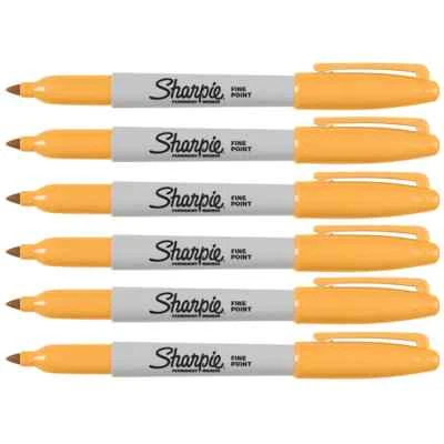 Sharpie Fine Point Leg Warmer Orange Permanent Marker Pack Of 6