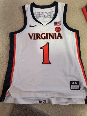 Nike UVa Virginia Cavaliers Women's Basketball Game Issued Jersey #1 Size 44 - Image 1 of 2