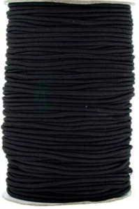 BUNGEE SHOCK ELASTIC CORD 1.5MM WIDE, BLACK,CHOOSE LENGTH, FREE P&P - Picture 1 of 2