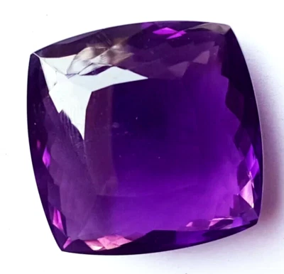 AAA+++ Large Purple Amethyst Cushion Cut 68.80 Ct. Loose Gemstone Gift for Women - Image 1 of 4