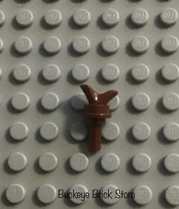  LEGO Reddish Brown Tree Twig Branch Carrot Top 4 per Lot - Picture 1 of 1