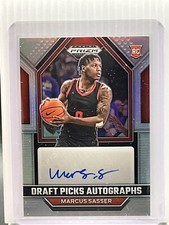 Marcus Sasser Silver Rookie Auto 2023 Panini Prizm Draft Picks Basketball Card