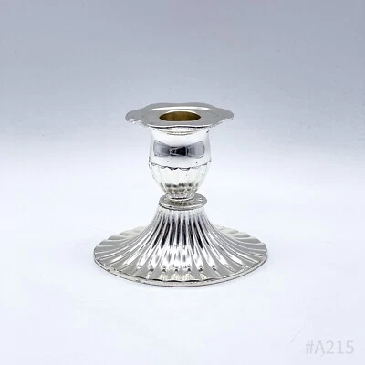 Stile Liberty Portacandela un Braccio per Candele Lunghe, Color Argento 10x8cm - Immagine 1 di 4