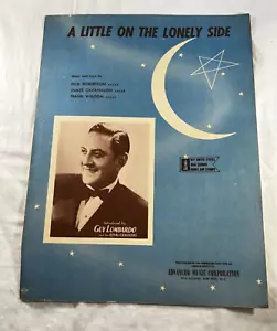 Vintage Noten 1944 A Little On The Lonely Side Guy Lombardo Krieg Militär - Bild 1 von 2