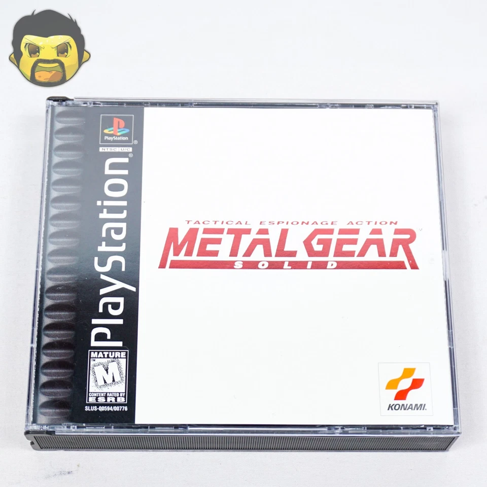 Metal Gear Solid PS1 CIB Etiqueta Negra Sony PlayStation 1 1998 Tarjeta Reg Completa C Foto 1 de 4
