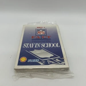 Vintage 1996 Fleer Shell NFL Fact Stay In School Set 1 Unopened - Picture 1 of 6