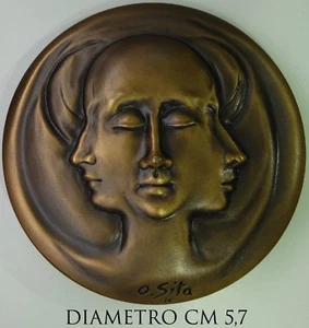 2128) Medaglia grande modulo firma dell’artista O.Sita 1976 - Picture 1 of 2