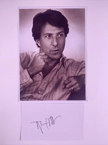 Dustin Hoffman signierte Karte + Foto Original Vintage Black And White Promo - Bild 1 von 14