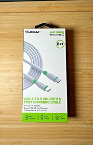 Esoulk 6 ft. USB Type-C to 8-Pin Data Cable - Photo 1 sur 4