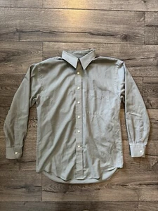 Yves Saint Laurent Adult Mens 15 1/2 32-33 Dress Shirt Banded Collar Gray Solid - Picture 1 of 9
