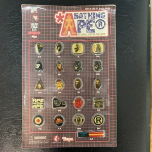 A Bathing Ape Bape General Episoda Character Pins Badge 21 Set 080598 From Japan - Picture 1 of 6