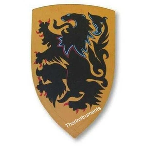 Medieval Crusader Lion Shield - Hand Painted - Picture 1 of 1