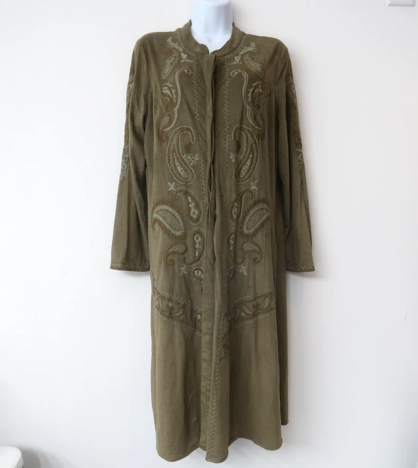 Túnica Monoreno Imitación Gamuza Grande Bordada Boho Festival Caprichosa Western Foto 1 de 4