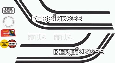 STAR SAM® - KIT ADHESIVOS DERBI CROSS 50 V4 PEGATINAS MOTOS CLÁSICAS