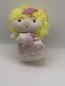 Adorable Little Angel Girl In Dress W/Wings/Blonde Hair /Star Plush Ornament - Picture 1 of 7