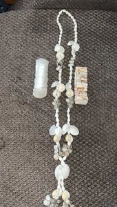 Shell Necklace With 2 Bracelets Very Unique As Is - Make Offer - Picture 1 of 7