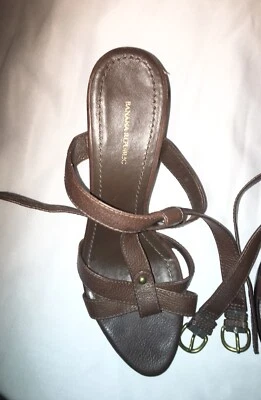 👡 Sandalias de plataforma con correa al tobillo de cuero Banana Republic, 10 Foto 1 de 4