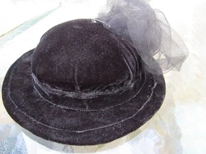 Große Puppe Samt Kleid Stil Hut - Bild 1 von 6