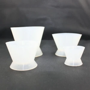 4 Pcs Acrylics Dental Lab Flexible Silicone Dappen Dish Mixing Bowl Cup - Picture 1 of 3