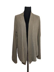 Cariloha Organic Cotton Bamboo XL Tan Yellow Cardigan Open Front Draped Layering - Picture 1 of 11