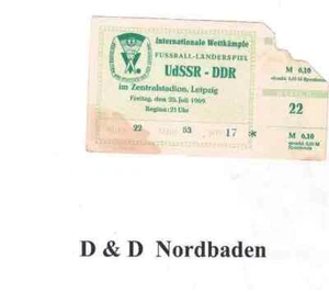 Ticket/entrance ticket 1969 international match GDR-USSR - Picture 1 of 1