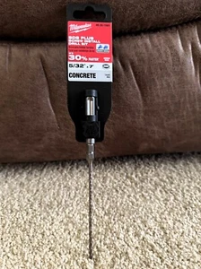 Milwaukee 48-20-7091 SDS Plus 2-Cutter 5/32" x 7" W/1/4" Hex Carbide Bit - Picture 1 of 2