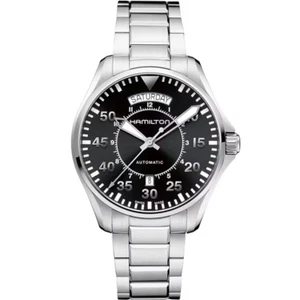 Hamilton Khaki Aviation Pilot Day Date Auto 42mm Black Dial Watch H64615135 - Picture 1 of 1