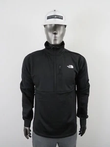 MensThe North Face Pioneer Peak 1/4 Zip Fleece Sweater Pullover Jacket Black - Picture 1 of 11