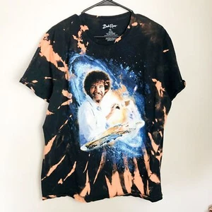 BOB ROSS space painting GRAPHIC T-shirt XL unisex black tie-dye - Picture 1 of 4
