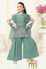 Kids Sharara Suits Readymade Designer Indian Bollywood Wedding Shrara Suit Set