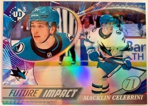 Macklin Celebrini RC 2024-25 Upper Deck Extended UD3 FUTURE IMPACT Rookie Insert - Picture 1 of 3
