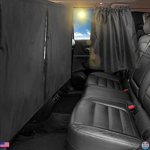 99% Light Blocking Car Curtains for Rear & Side Windows, Sunshade for Travel - Picture 1 of 7