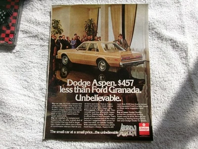 original print ad for the 1976 Dodge Aspen Mopar - Image 1 of 2