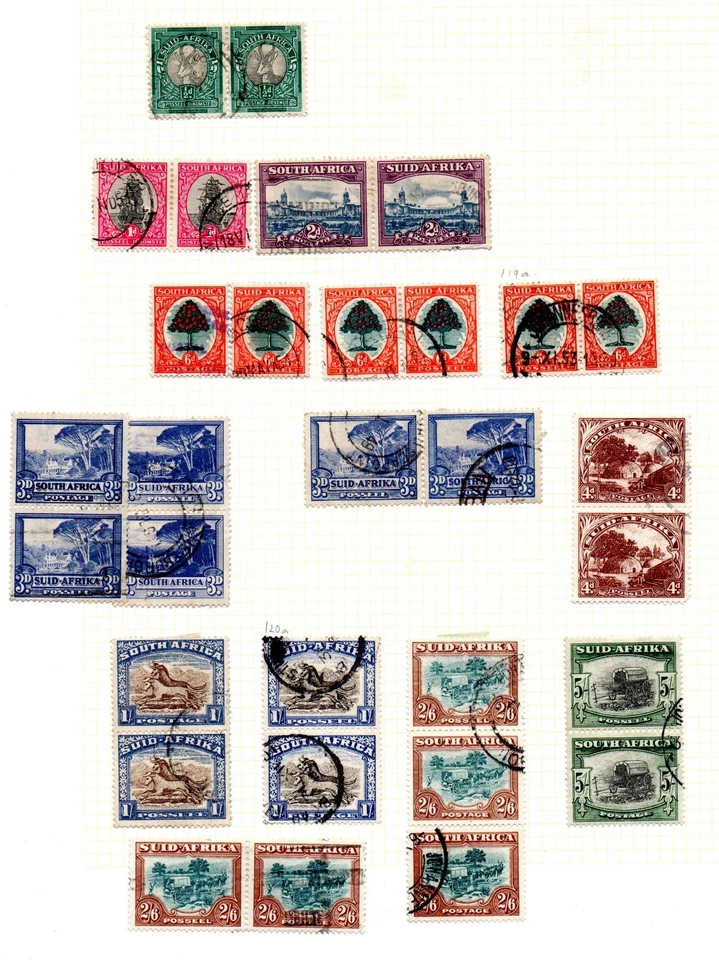 Sudáfrica 1947-54 grupo definitivo, SG.114/22b, usado, cat. £69+ Foto 1 de 1