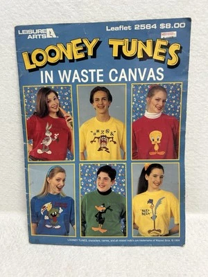 Looney Tunes in Waste Canvas Cross Stitch Patterns 1994 Leisure Arts 2564  - Image 1 of 4