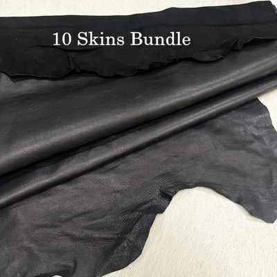 Lote de 10 pieles Avetco forro piel de cordero negro (aprox. 65-70 SF) Buen grado Foto 1 de 4