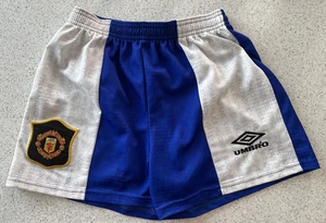 Pantaloncini calcio vintage Manchester United 1994/95/96 terzo Umbro ragazzo Medium M - Foto 1 di 9