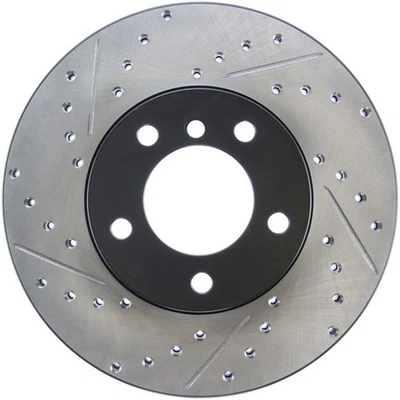 Rotor de freio dianteiro direito perfurado StopTech 127.34108R para 14-18 328d / 07-16 328i - Imagem 1 de 4