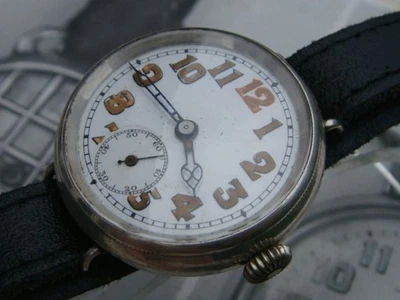 WW1 1917 military semi hermetic vintage trench watch general watch Co. movement - image 1 of 4