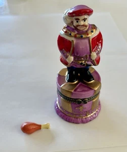 Barattolo portagioie in porcellana King Henry con gamba di tacchino - Foto 1 di 3